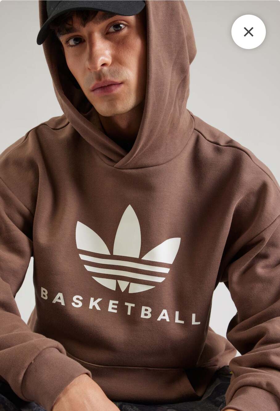 Adidas Basketball Sweatshirt Brown Size Large
